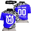 PREMIUM MX – 3D ALL OVER PRINTED – HUSQVARNA – BLUE - POLO SHIRT