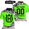 PREMIUM MX – 3D ALL OVER PRINTED – HUSQVARNA – GREEN - POLO SHIRT