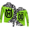 PREMIUM MX – 3D ALL OVER PRINTED – HUSQVARNA – GREEN 1 - LONG SLEEVE POLO SHIRT