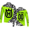 PREMIUM MX – 3D ALL OVER PRINTED – HUSQVARNA – NEON - LONG SLEEVE POLO SHIRT