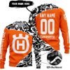 PREMIUM MX – 3D ALL OVER PRINTED – HUSQVARNA – ORANGE - SWEATER UGLY