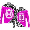 PREMIUM MX – 3D ALL OVER PRINTED – HUSQVARNA – PINK - LONG SLEEVE POLO SHIRT