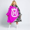 PREMIUM MX – 3D ALL OVER PRINTED – HUSQVARNA – PINK - OODIE BLANKET HOODIE