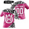 PREMIUM MX – 3D ALL OVER PRINTED – HUSQVARNA – PINK 1 - T-SHIRT