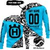 PREMIUM MX – 3D ALL OVER PRINTED – HUSQVARNA – SKY BLUE - SWEATER UGLY