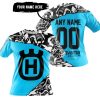 PREMIUM MX – 3D ALL OVER PRINTED – HUSQVARNA – SKY BLUE - T-SHIRT