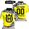 PREMIUM MX – 3D ALL OVER PRINTED – HUSQVARNA – YELLOW - POLO SHIRT