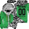 PREMIUM MX – 3D ALL OVER PRINTED – MONSTER ENERGY – GREEN - FLEECE ZIP HOODIE