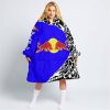 PREMIUM MX – 3D ALL OVER PRINTED – RED BULL – BLUE - OODIE BLANKET HOODIE