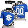 PREMIUM MX – 3D ALL OVER PRINTED – SUZUKI – BLUE - POLO SHIRT