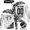 PREMIUM MX – 3D ALL OVER PRINTED – TRIUMPH – WHITE - SWEATER UGLY