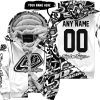 PREMIUM MX – 3D ALL OVER PRINTED – TROY LEE DESIGNS – WHITE - FLEECE ZIP HOODIE