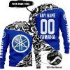PREMIUM MX – 3D ALL OVER PRINTED – YAMAHA - BLACK BLUE - SWEATER UGLY