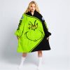 THE GRINCH – 3D ALL OVER PRINTED – LIMITED EDITION – YAMAHA BLUE - OODIE BLANKET HOODIE