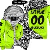 THE GRINCH – PREMIUM MX – 3D ALL OVER PRINTED – SUZUKI - FLEECE ZIP HOODIE