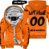 GRINCH – CUSTOM NAME – ALPINESTARS – ORANGE - FLEECE ZIP HOODIE