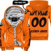 GRINCH – CUSTOM NAME – CAN AM – ORANGE - FLEECE ZIP HOODIE