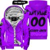 GRINCH – CUSTOM NAME – CAN AM – PURPLE - FLEECE ZIP HOODIE
