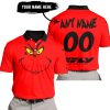 GRINCH – CUSTOM NAME – FLY RACING – RED - POLO SHIRT