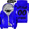 GRINCH – CUSTOM NAME – FOX RACING – BLUE - FLEECE ZIP HOODIE