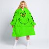 GRINCH – CUSTOM NAME – FOX RACING – GREEN - OODIE BLANKET HOODIE