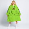 GRINCH – CUSTOM NAME – FOX RACING – GREEN 1 - OODIE BLANKET HOODIE
