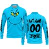 GRINCH – CUSTOM NAME – FOX RACING – SKY BLUE - LONG SLEEVE POLO SHIRT
