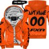 GRINCH – CUSTOM NAME – FXR – ORANGE - FLEECE ZIP HOODIE