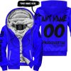 GRINCH – CUSTOM NAME – HUSQVARNA – BLUE - FLEECE ZIP HOODIE