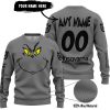 GRINCH – CUSTOM NAME – HUSQVARNA – GREY - SWEATER UGLY