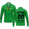 GRINCH – CUSTOM NAME – MONSTER ENERGY – GREEN - LONG SLEEVE POLO SHIRT