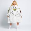 GRINCH – CUSTOM NAME – ROCKSTAR ENERGY – WHITE - OODIE BLANKET HOODIE
