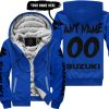 GRINCH – CUSTOM NAME – SUZUKI – BLUE - FLEECE ZIP HOODIE