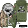 CLOTHES CUSTOM YOUR NAME – CAMO – LIMITED EDITION – FOX RACING - FLEECE ZIP HOODIE