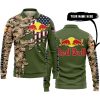 CLOTHES CUSTOM YOUR NAME – CAMO – LIMITED EDITION – RED BULL - LONG SLEEVE POLO SHIRT