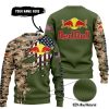 CLOTHES CUSTOM YOUR NAME – CAMO – LIMITED EDITION – RED BULL - SWEATER UGLY