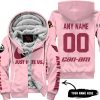 JUST HATE US – SUPER BOWL – PINK – CUSTOM NAME – ARIZONA CARDINALS – CAN-AM - FLEECE ZIP HOODIE