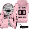 JUST HATE US – SUPER BOWL – PINK – CUSTOM NAME – ATLANTA FALCONS – CAN-AM - FLEECE ZIP HOODIE