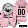 JUST HATE US – SUPER BOWL – PINK – CUSTOM NAME – BALTIMORE RAVENS – CAN-AM - FLEECE ZIP HOODIE
