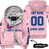 JUST HATE US – SUPER BOWL – PINK – CUSTOM NAME – BUFFALO BILLS – CAN-AM - FLEECE ZIP HOODIE