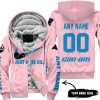 JUST HATE US – SUPER BOWL – PINK – CUSTOM NAME – CAROLINA PANTHERS – CAN-AM - FLEECE ZIP HOODIE