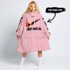 JUST HATE US – SUPER BOWL – PINK – CUSTOM NAME – CINCINNATI BENGALS – CAN-AM - OODIE BLANKET HOODIE