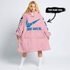 JUST HATE US – SUPER BOWL – PINK – CUSTOM NAME – DETROIT LIONS – CAN-AM - OODIE BLANKET HOODIE