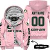 JUST HATE US – SUPER BOWL – PINK – CUSTOM NAME – GREEN BAY PACKERS – CAN-AM - FLEECE ZIP HOODIE