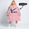 JUST HATE US – SUPER BOWL – PINK – CUSTOM NAME – HOUSTON TEXANS – CAN-AM - OODIE BLANKET HOODIE