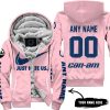 JUST HATE US – SUPER BOWL – PINK – CUSTOM NAME – INDIANAPOLIS COLTS – CAN-AM - FLEECE ZIP HOODIE
