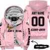 JUST HATE US – SUPER BOWL – PINK – CUSTOM NAME – JACKSONVILLE JAGUARS – CAN-AM - FLEECE ZIP HOODIE