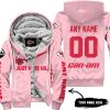 JUST HATE US – SUPER BOWL – PINK – CUSTOM NAME – KANSAS CITY CHIEFS – CAN-AM - FLEECE ZIP HOODIE