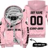 JUST HATE US – SUPER BOWL – PINK – CUSTOM NAME – LAS VEGAS RAIDERS – CAN-AM - FLEECE ZIP HOODIE