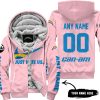 JUST HATE US – SUPER BOWL – PINK – CUSTOM NAME – LOS ANGELES CHARGERS – CAN-AM - FLEECE ZIP HOODIE